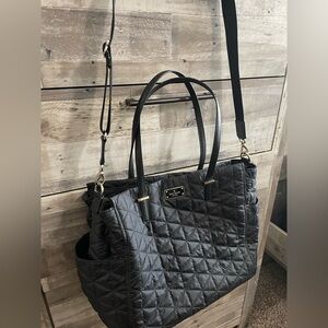 Kate Spade Black Quilted Tote Bag